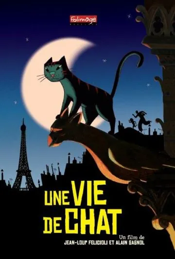 Кошачья жизнь / Une vie de chat (2010) мультфильм скачать через торрет бесплатно в хорошем качестве