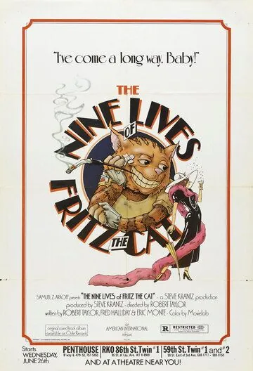 Девять жизней кота Фрица / The Nine Lives of Fritz the Cat (1974) мультфильм скачать через торрет бесплатно в хорошем качестве