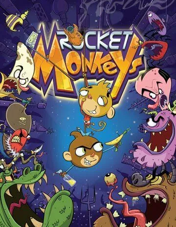Космомартышки / Rocket Monkeys (2012) cериал мультфильм скачать через торрет бесплатно в хорошем качестве