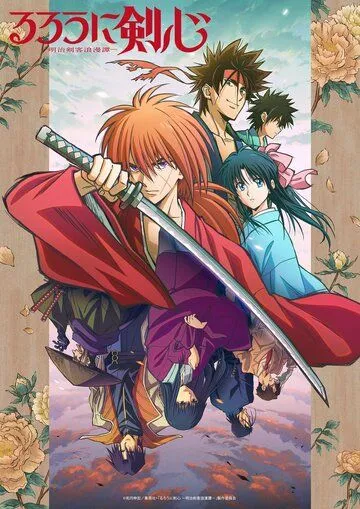 Бродяга Кэнсин / Rurouni Kenshin: Meiji Kenkaku Romantan (2023) cериал мультфильм аниме скачать через торрет бесплатно в хорошем качестве