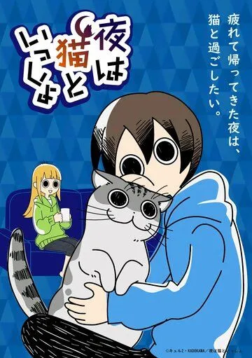 Вечера с котом / Yoru wa Neko to Issho (2022) cериал мультфильм аниме скачать через торрет бесплатно в хорошем качестве